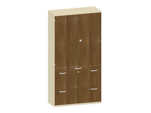 kantoorkast,HxBxD 1920x1000x430mm,decor romp esdoorn,decor front noten