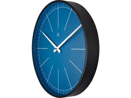 Wandklok nXt Ethan Ø 40cm blauw streepaanduiding