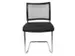Chaise Visiteur Assise Tissu Noir Dos Maille Noir Cadre traineau