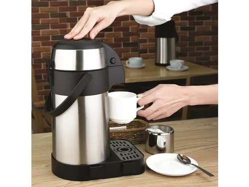 Thermoskan Olympia met pomp 2.5 liter rvs