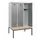 locker met bank,HxBxD 1950x1200x815mm,3vak,vak B 400mm,cilinderslot