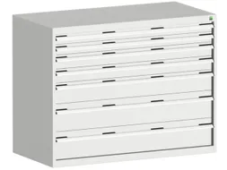 ladekast HxBxD 1000x1300x750mm 7laden romp RAL7035 front RAL7035