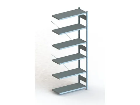 Inhaakstelling Aanbouwveld 2500x1000x400mm 6legborden 150kg