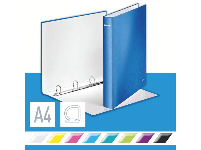 Ringband Leitz Wow 4242 A4 4 Rings D-mech 25mm Blauw