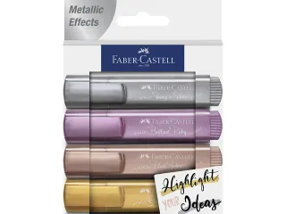 Markeerstift Faber-Castell metallic etui 4 delig - 1