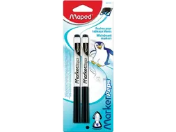 whiteboardmarker Marker'Peps 1.5mm, blister van 2 stuks, zwart