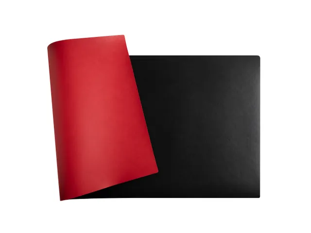 Onderlegger PU 35x60cm zwart/rood