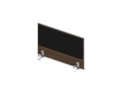 opzetpaneel v. bureau aanbouw zijkant 800mm Bruin Hickory BN8033-zwart