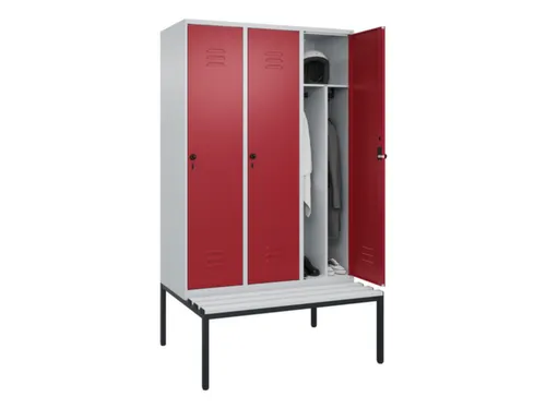 locker voor scheiding van kleding,HxBxD 2120x1200x815mm,3vak