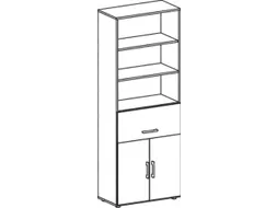 kantoorstelling HxBxD 2160x800x420mm lichtgrijs