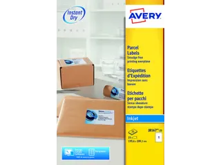 Etiket Avery J8167-25 199.6x289.1mm wit 25stuks - 3