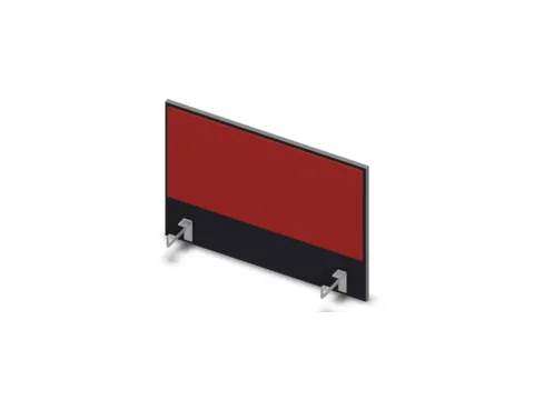 opzetpaneel bureau aanbouw zijkant CC-zwart BN4011-rood 800mm