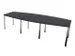 vergadertafel,HxBxD 740x2800x1200mm,vatvormig,CC-zwart