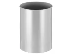 Ronde papierbak 30 liter Zilver