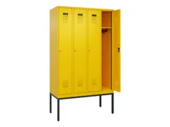 locker,HxBxD 2120x1200x500mm,4vak,vak B 300mm,cil.-slot,voetonderstel