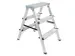 double échelle en aluminium double face 2x3marche(s) estrade H 0 65m