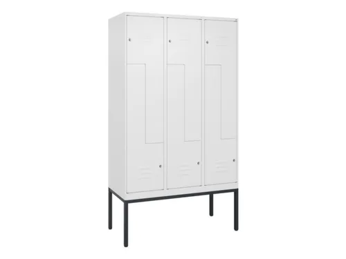 Z-garderobekast,HxBxD 2120x1200x500mm,vak B 200/400mm,cil.-slot