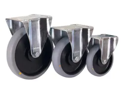wielen met massief rubberen banden,massief rubber,antistatisch,Ø 125m