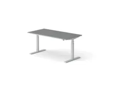 Elektrisch ihv bureau,HxBxD 650-1310x1600x800mm,blad donkergrijs