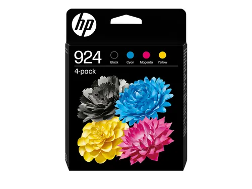 HP 924 Inktcartridge Zwart + 3 Kleuren Origineel (6C3Z1NE)