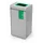 DURASORT Afvalbak sorteerunit 55L voor Glas Grijs Groen