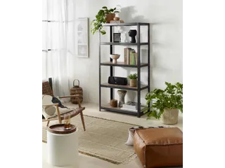 Rek Home Maxi 176x90x45cm 5 Legborden Zwart Metaal - 1