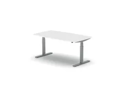 Elektrisch ihv Vergadertafel Vatvorm 1600x800mm Alu+ wit Blad