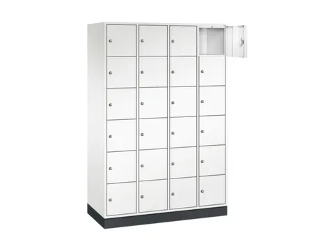 lockerkast,HxBxD 1950x1220x500mm,4x6vakken,cil.-slot,sokkel