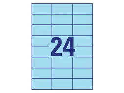 Gekleurde Etiketten 70x37mm Blauw 42812