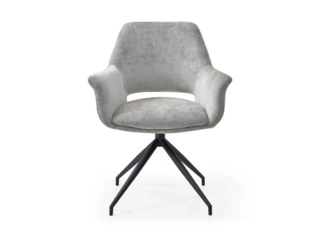 Bezoekersstoel,Stervoetonderstel Ronde Buis Zwart,M. Armleuningen