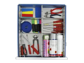 lade-indelingsset,6vakken,v. front H 100mm,staal verzinkt - 1
