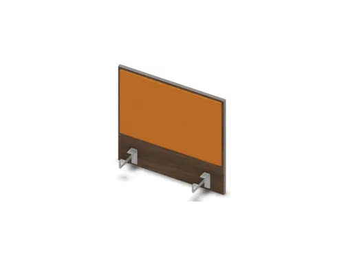 opzetpaneel v. bureau aanbouw zijkant 600mm Bruin Hickory BN3005-geel