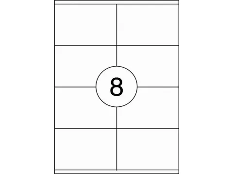 Etiket Rillstab 105x71mm Wit