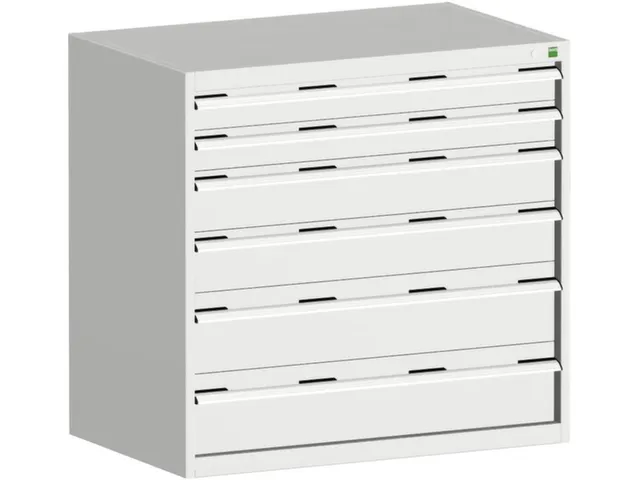 ladekast HxBxD 1000x1050x650mm 6laden RAL7035 front RAL7035