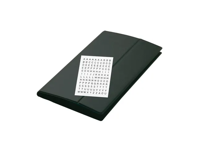 Visitekaartmap Sigel VZ175 voor 288 kaarten 90x58mm kunstleer zwart