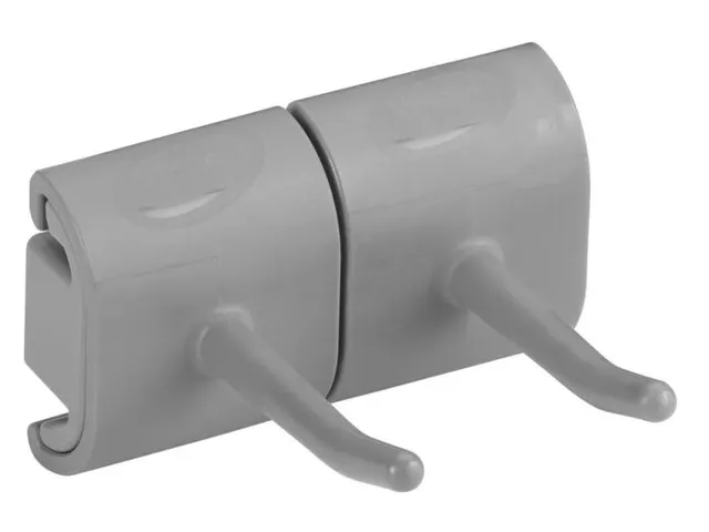 Vikan Hygiene Dubbele Haak voor Hi-Flex Wandhouder Grijs