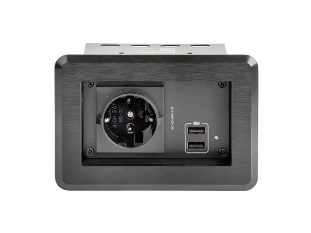 Contactdoos Vergadertafel enkel 2x USB-poorten