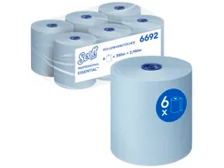 Handdoekrol Scott Essential 1-laags 350m blauw 6692