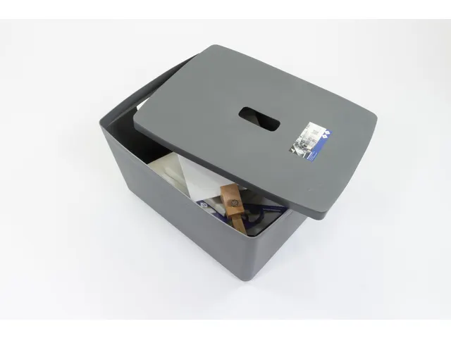 Boîte de rangement Kangaro PP 28 litres anthracite