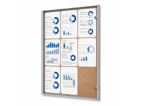 Vitrinekast Prikbord Kurk Economy 9xA4