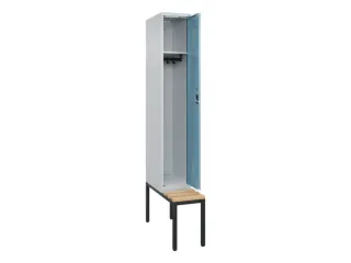 locker met bank,HxBxD 2120x300x815mm,1vak,vak B 300mm,cilinderslot - 1