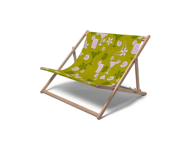 Strandstoel Relax Duo beukenhout te personaliseren met print