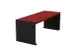 Banc sans dossier L1200mm 3 lattes chêne acajou/RAL9005