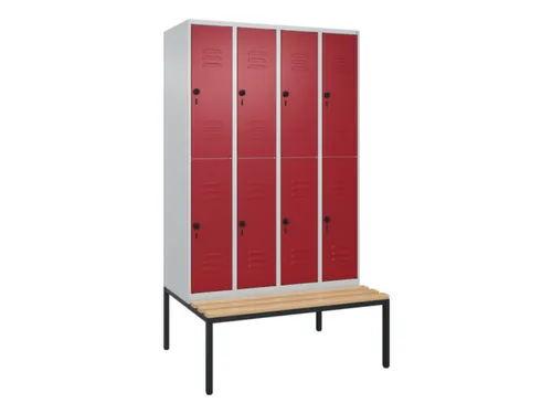 Dubbeldekse dekenkist,HxBxD 2120x1200x815mm,4x2vak.,vak B 300mm