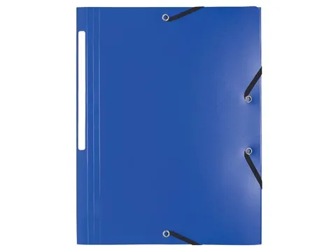 elastomap A4 uit PP 3 kleppen en elastiek blauw