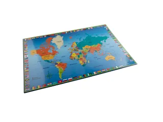 Onderlegger PVC 37,5x57,5cm wereld - 1