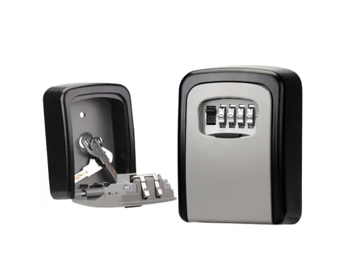 Sleutelkluis met combinatieslot 11.9 x 8.5 x 3.6cm Zwart Grijs