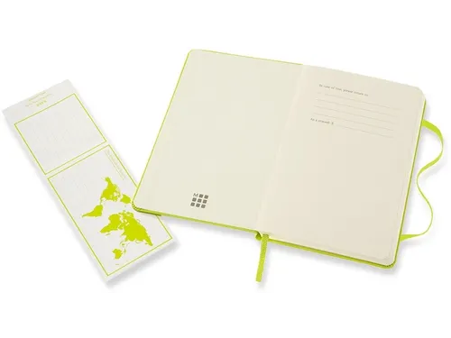 Notitieboek Moleskine pocket 90x140mm lijn hard cover lemon green