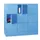 lockerkast,HxBxD 1187x1200x500mm,3x3vakken,RAL7035,front RAL6011
