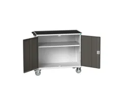 werkbank,verrijdbaar,HxBxD 965x1050x550mm,staalblad,uitrusting: 1kast